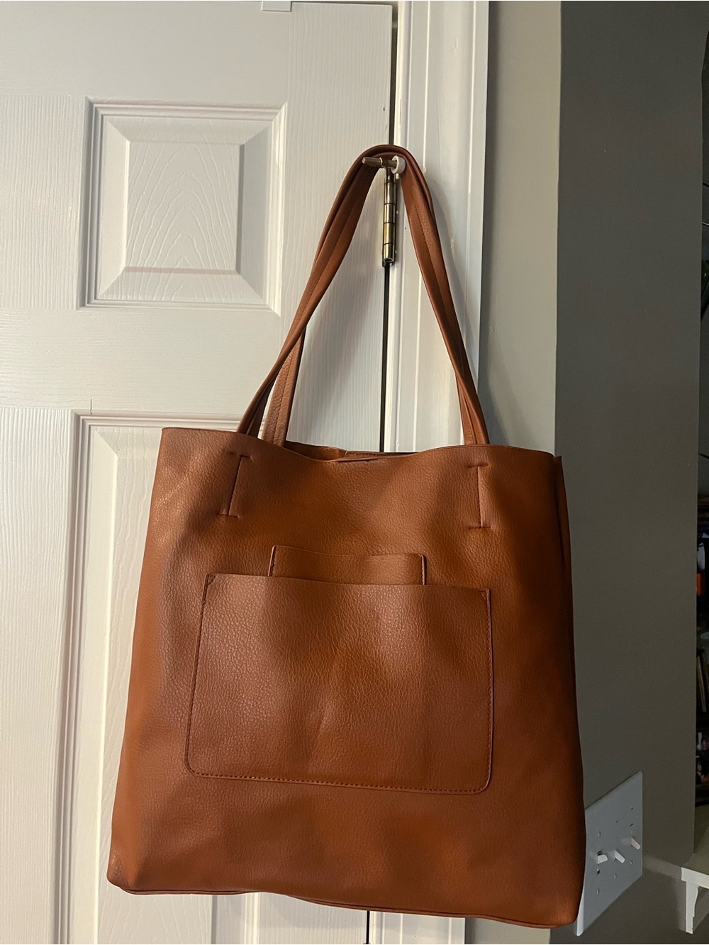 Classic Brown Leather Tote Bag